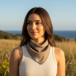 Bandana Konopna Khaki Weeds Fashion