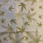 Tkanina Konopno Bawełniana Liście Konopi
