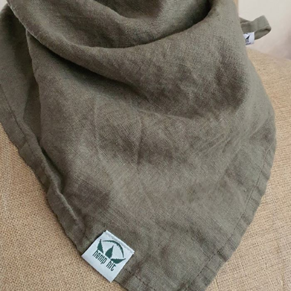 Bandana Konopna Khaki Weeds Fashion