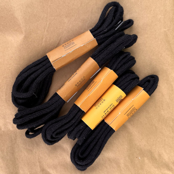 Sznurówki Konopno Bawełniane 150 cm Sznurowadła Czarne Weeds Fashion