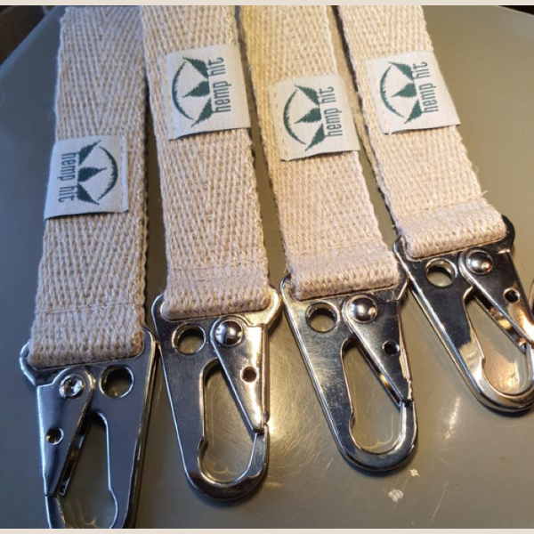 Brelok Konopny Smycz Konopna do Kluczy z Karabińczykiem