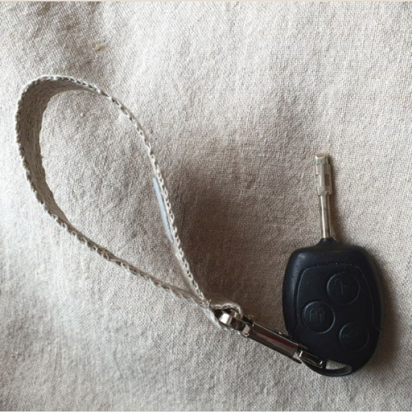 Brelok Konopny Smycz Konopna do Kluczy z Karabińczykiem