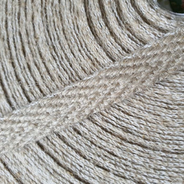 Taśma Konopna 1,5 cm Naturalna Jodełka