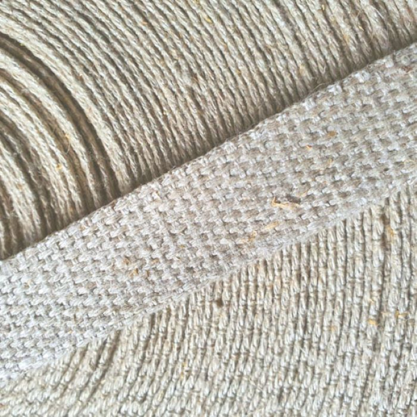 Taśma Konopna 2,5 cm Naturalna Tkana