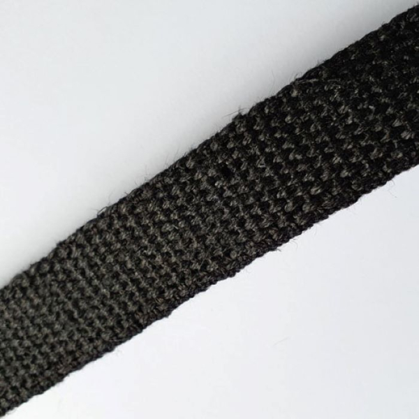 Taśma Konopna 2,5 cm Czarna Tkana