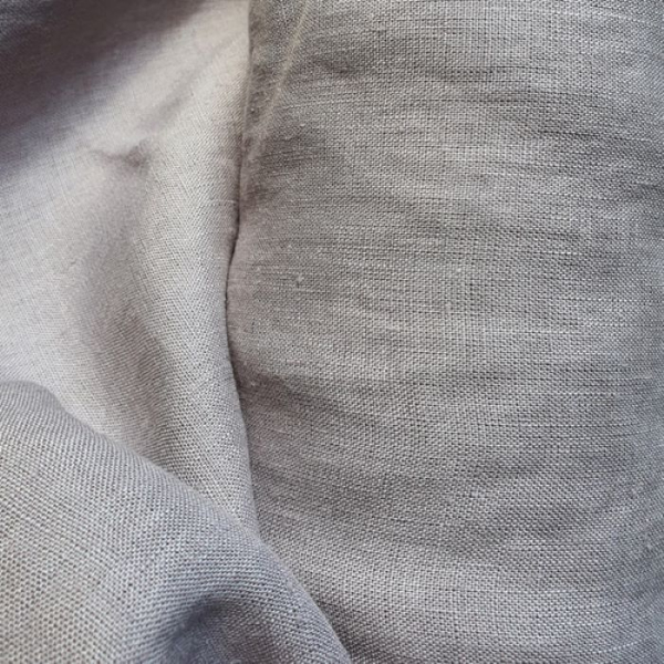 Tkanina Konopna Zmiękczana Szara