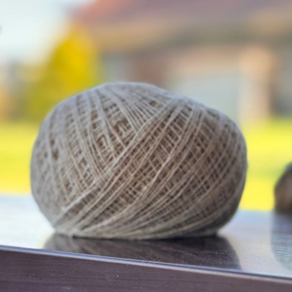 Włóczka Konopno-Bawełniana 50 g Przędza Niebarwiona