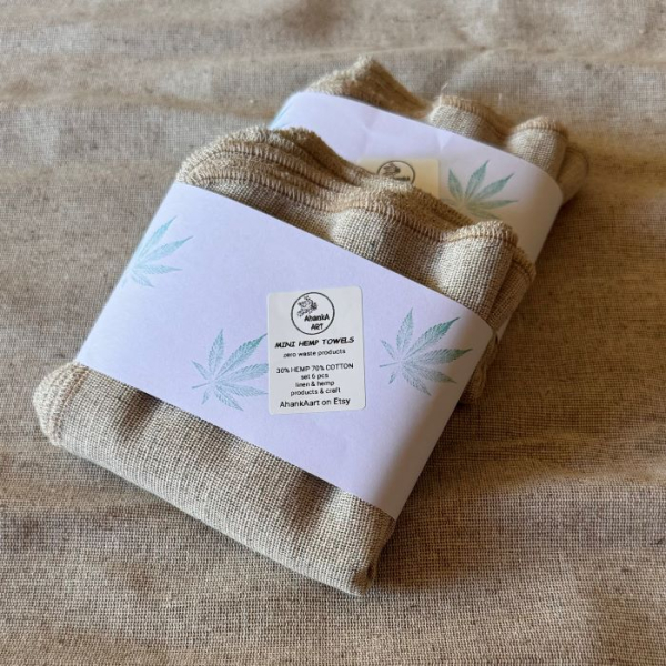 Organiczne Chusteczki Bawełniano Konopne