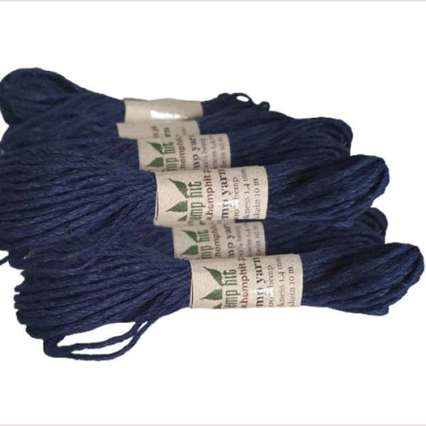 Przędza Konopna Ręcznie Barwiona 1,4 mm Granat