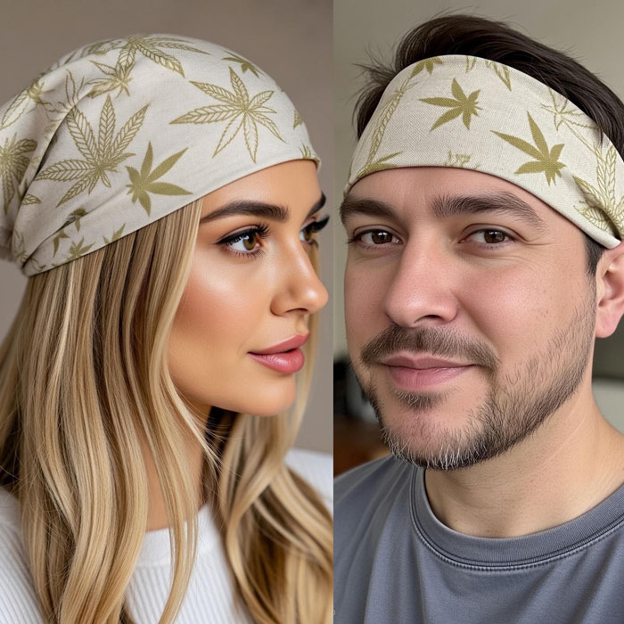 Bandana Konopna Weeds Fashion Styl Island Lux & Liście Konopi