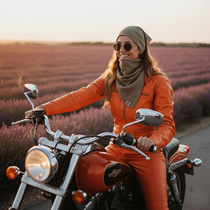 Bandana Konopna Khaki Weeds Fashion