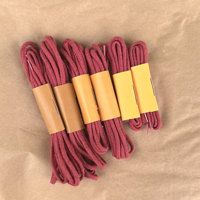 Sznurówki Konopno Bawełniane 150 cm Sznurowadła Ceglaste Weeds Fashion